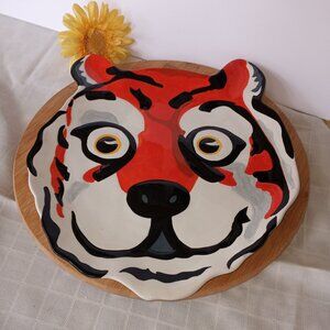 Clemson tiger ceramic platter